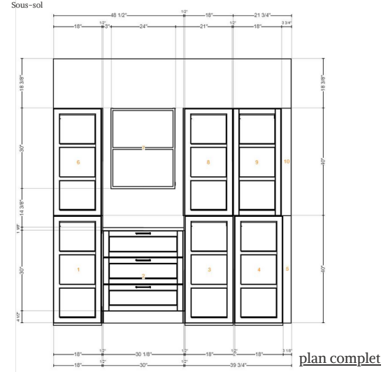Exemple d'élévation de cuisine